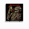 Quadro Azulejo Personalizado de Cerâmica 10x10 cm e Suporte Metallica Banda de Rock MOD 10