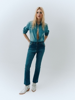 JEAN BOOT CUT MOSS BLUE