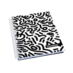 Cuaderno anillado tapa dura A4 blanco y negro - comprar online