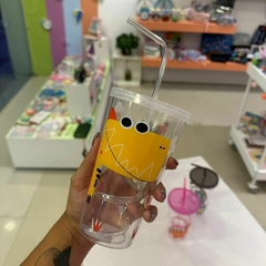 Vaso alto dino con sorbete espiral - Flop! tiendita de diseño