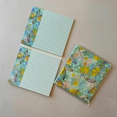 libreta de blocks plegable chica celeste