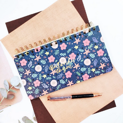 Planner flores azul