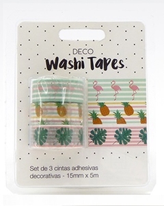 Set x3 cintas washi tape tropical - comprar online