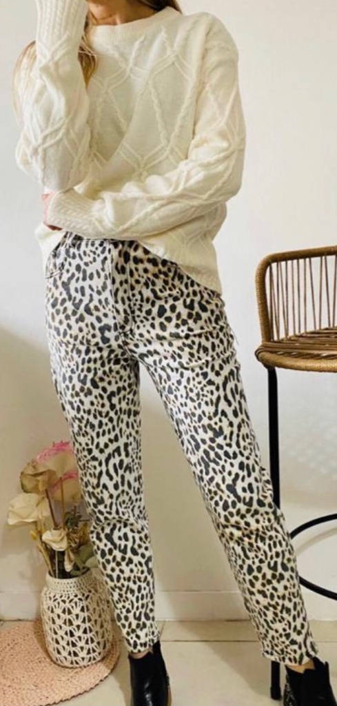Pantalon print hotsell