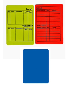 Tarjetas Arbitros X3 - comprar online