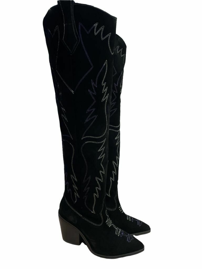 BOTAS TEXANAS SIDNEY BLACK VALENTINO DI ZAVATTI