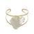 Bracelete Ártemis drusa de cristal banhado a ouro