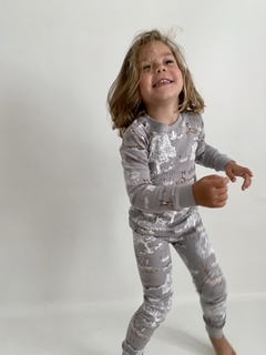 Pijama Venado de las Pampas gris luna - LARGO - tienda online