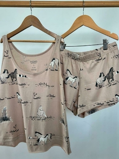 Pijama Short y Musculosa Caballo criollo- Talle Unico 12 -14