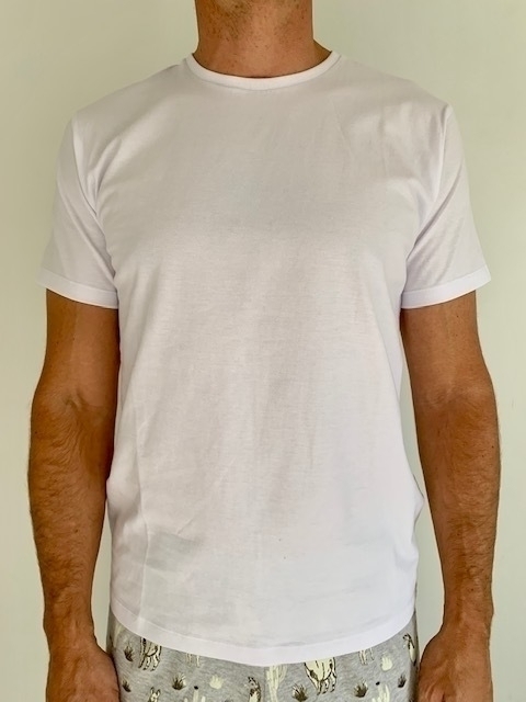 Remera blanca manga corta Hombre