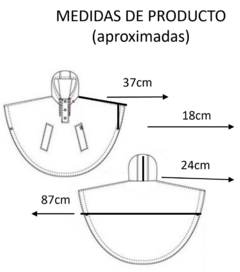 UNICA Capa para lluvia impermeable Hornero con detalle