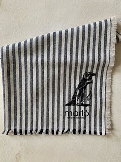 Set de 4 servilletas Pingüino rayado gris - comprar online
