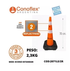 Cono Econo 70cm altura 2 piezas (cod 2071-2R) 2.8kg Marca Conoflex - comprar online