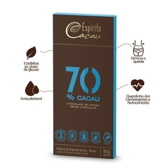 Barra de chocolate Espirito Cacau 70%
