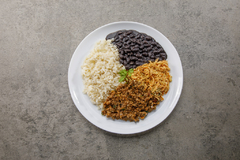 Carne moída com arroz integral, feijão e farofa de cenoura - comprar online