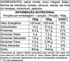 Brasileirinho: carne moída, arroz integral, feijão e cenoura (180g) - comprar online