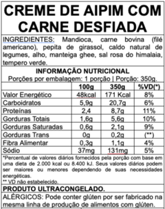 Creme de aipim com carne desfiada - comprar online