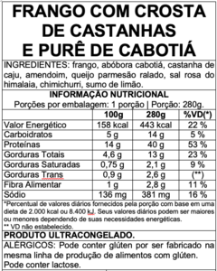 Frango com crosta de castanha de caju e amendoim, com purê de cabotiá na internet