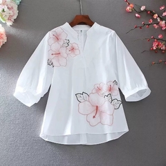 Blusa Flores Bordadas Cod 0028 - comprar online