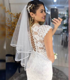 Vestido Midi Casamento Civil Cód 2572 na internet