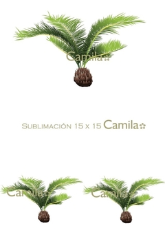 Lamina Sublimacion 15 x 15 Palm SU128