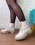 Bota Coturno Feminino Micro Off White - Uzze Sapatos