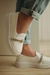 Slipon Feminino Strass Sola Alta Uzze Sapatos Branco - comprar online