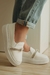 Slipon Feminino Strass Sola Alta Uzze Sapatos Branco na internet
