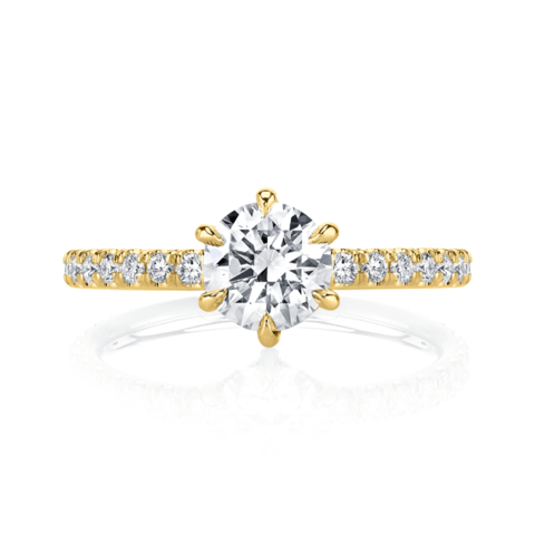 Anillo Solitario Plata Gold Comprar en Il Gioiello