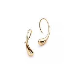 Aros Teardrop Acero Dorado - comprar online