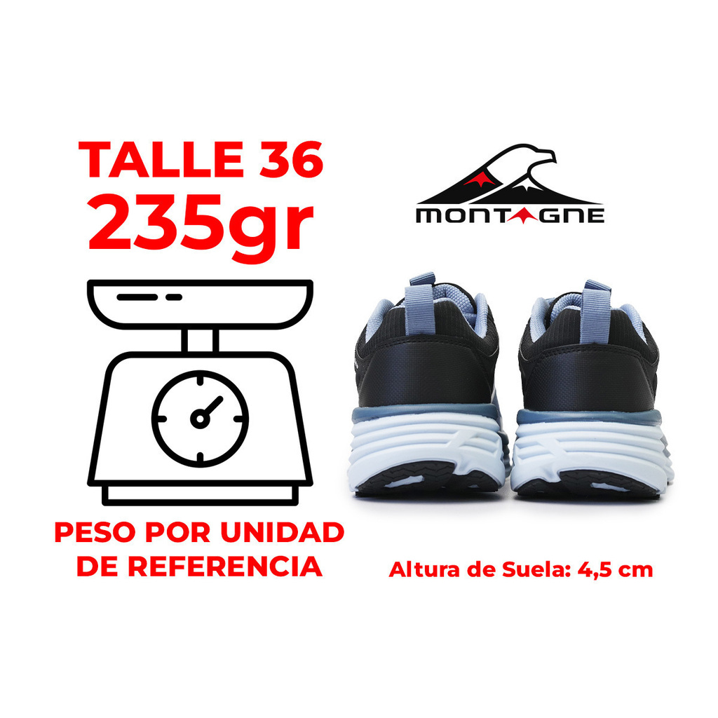 Zapatilla Mujer Montagne Baikal para Running y Deportes