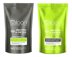 shampoo y acondiconador issue Saloon neutro & detox 900ml