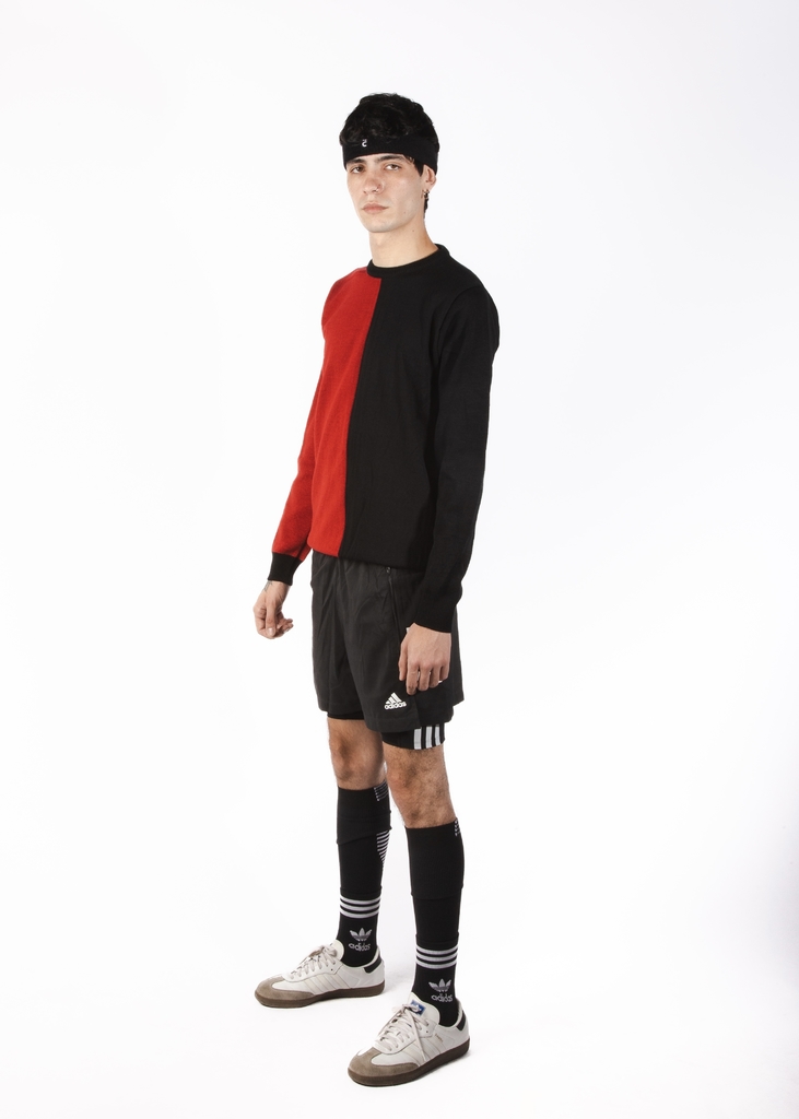15424 Sweater Rojo y Negro El club del sweater