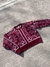 15984 Sweater BANDANA CROP BORDO