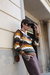 .15645 Sweater Rayado Choco - comprar online