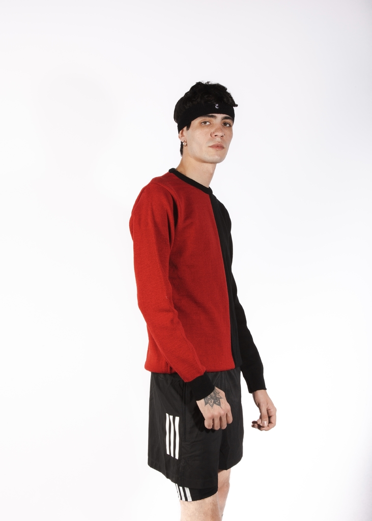 15424 Sweater Rojo y Negro El club del sweater
