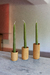 set de 03 candelabros abrulka & 3 velas verdes