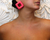 Brinco Mini Quadrado Rosa Flamingo - comprar online