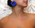 Brinco Mini Quadrado Azul Royal - comprar online