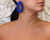 Brinco Mini Oval Azul Royal - comprar online
