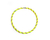 Colar Detalhes Amarelo Neon com Espiral Turquesa e Laranja