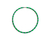 Colar Detalhe Verde Bandeira com Espiral Lilás e Roxo