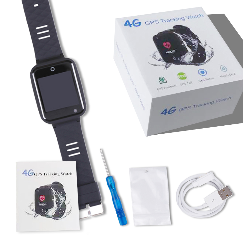 Reloj GPS, Teléfono, 4G, Botón de SOS, juvenil, malla desmontable  transparente