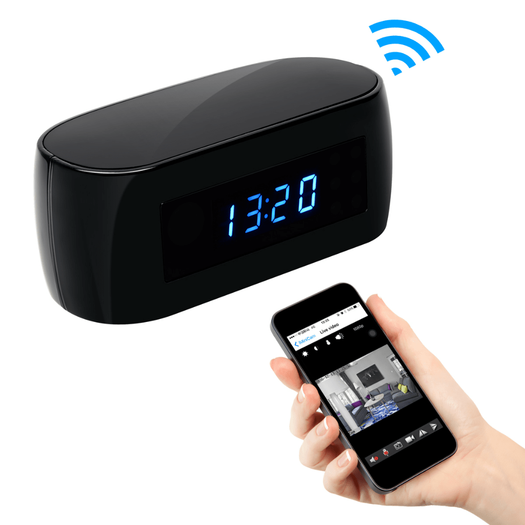 Cámara Oculta Wifi Reloj Tipo Despertador para Grabar con Memoria
