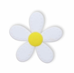 Aplique Flor Pespontada Branca emborrachado (3un)
