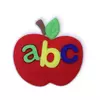 Aplique Maçã Vermelha Escolar ABC emborrachado (3un)