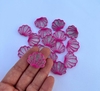 Aplique Concha Glitter Rosa Acrilico 25mm (un)