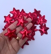 Estrela Cintilante Vermelha 3,3x3,3cm (3un)