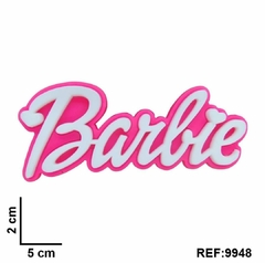 Aplique Nome Barbie Branco Base Pink Emborrachado Ref9948 (kit3un)