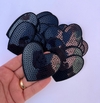 Aplique Coração Patch Preto com Lantejoulas 6,3x6,7cm (kit 2un)